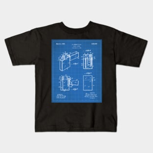 Zippo Lighter Patent - Smoking Smoker Smoke Vape Shop Art - Blueprint Kids T-Shirt